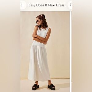 Free People FP Beach Easy Does It Maxi Dress Size Medium Color Ivory